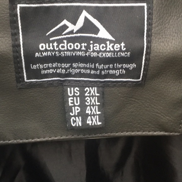 Men’s Vegan Leather Sweatshirt Lined Hooded Heavy Duty Outdoor Trucker Coat - Picture 7 of 14